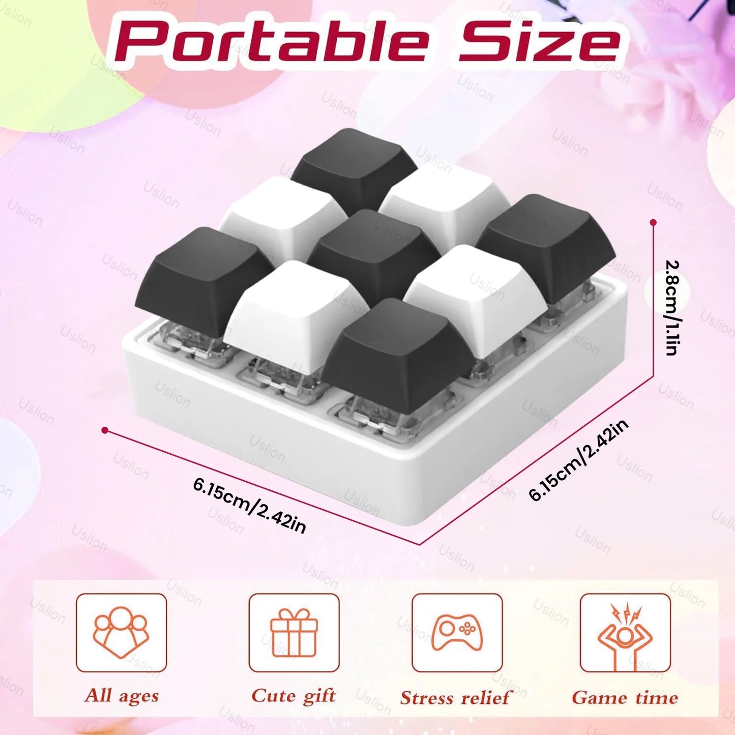 ClickMate Portable Keyboard Fidget Keys